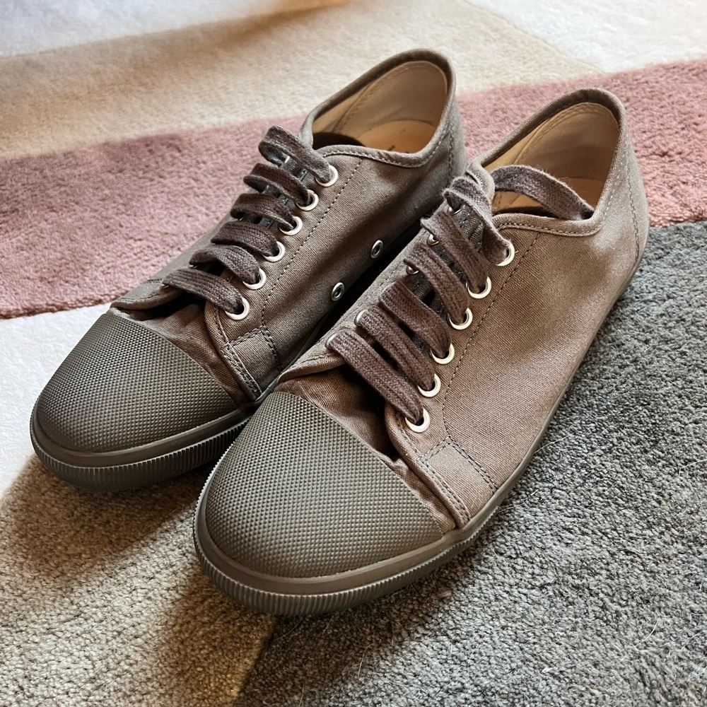 New Margaret Howell olive canvas shoes